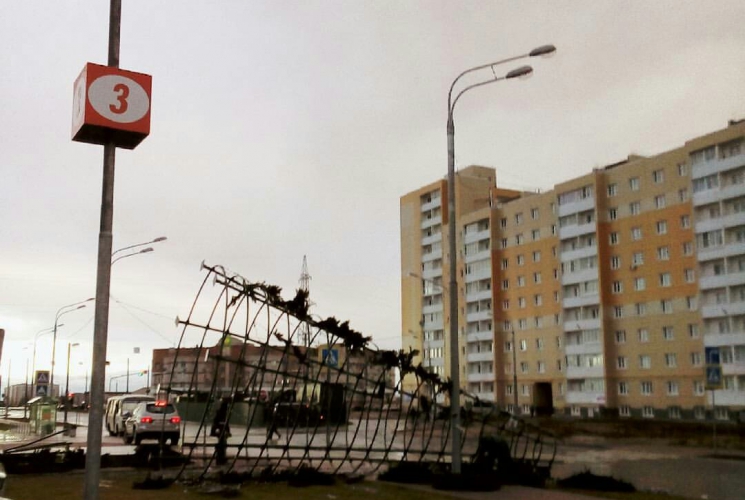 Последствия штормового ветра в Твери