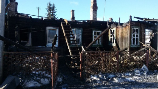 В Ржеве из-за пожара четыре семьи остались без крыши над головой