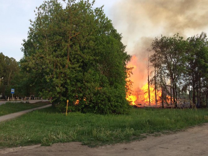 пожар в Пено