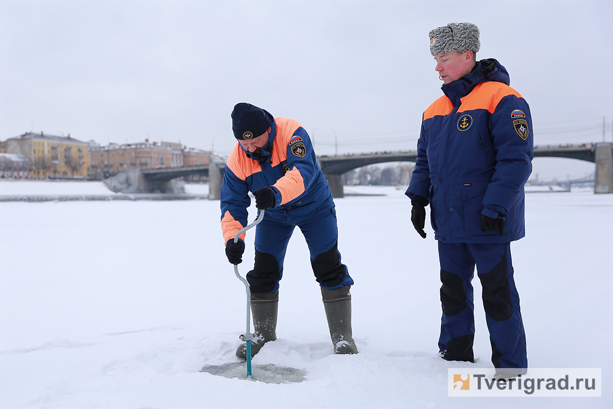 В МЧС рассказали, где в Тверской области самый тонкий лёд