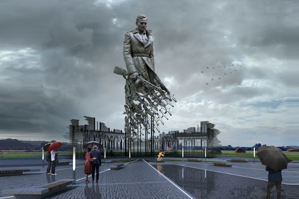 Монтаж 25-метровой скульптуры солдата в Ржевском районе завершат к апрелю 2020 года
