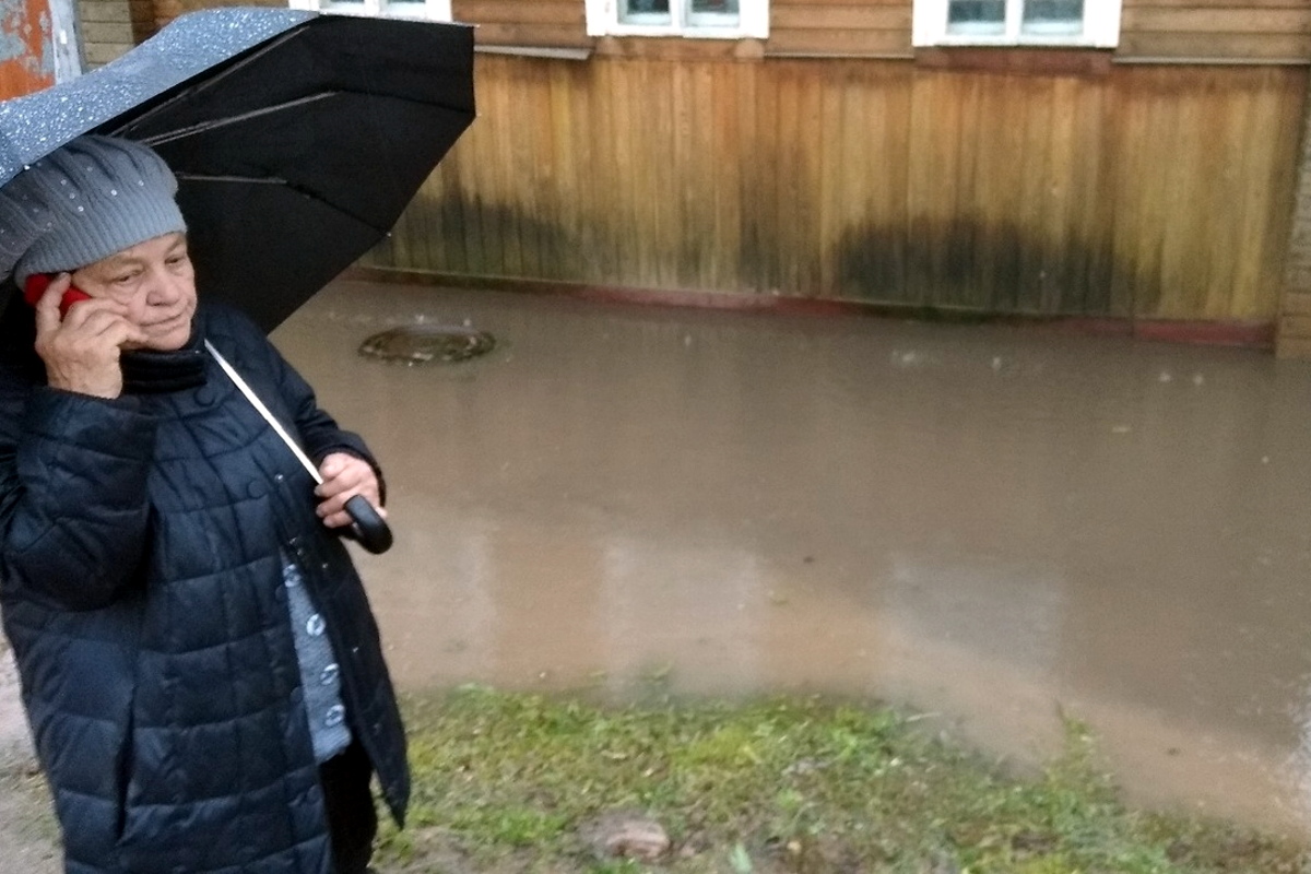 В Тверской области дождями затопило Вышний Волочек
