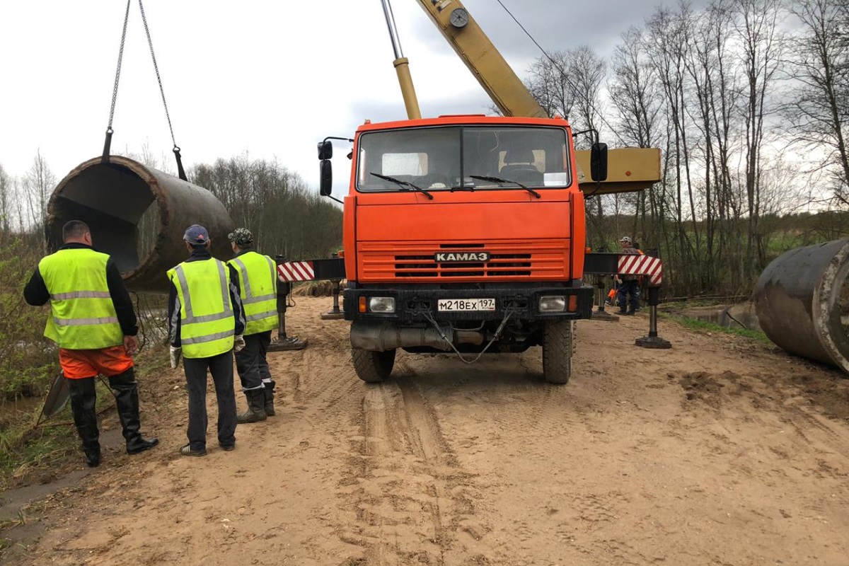 Размытый ливнями участок дороги в Вышневолоцком городском округе был отремонтирован