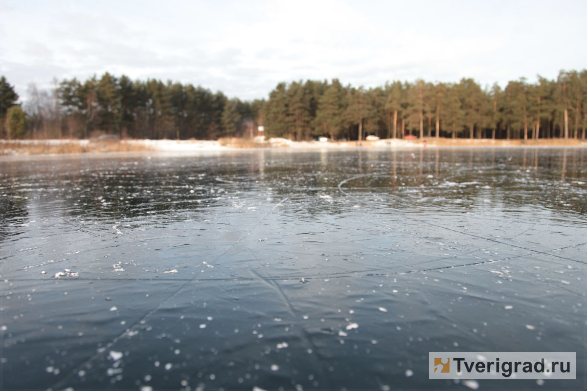 Названы водоемы Тверской области с наибольшей толщиной льда