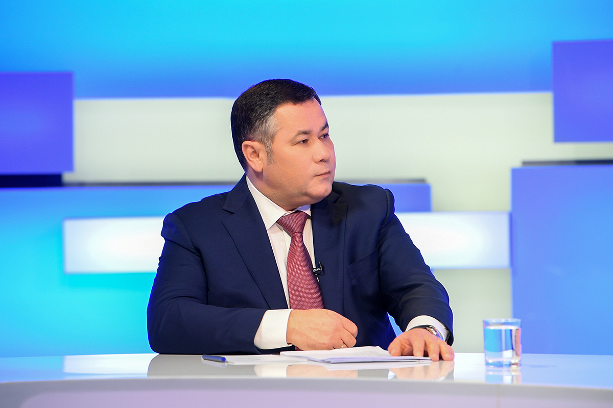 Губернатор в прямом эфире расскажет, как правительство будет поддерживать экономику в Тверской области