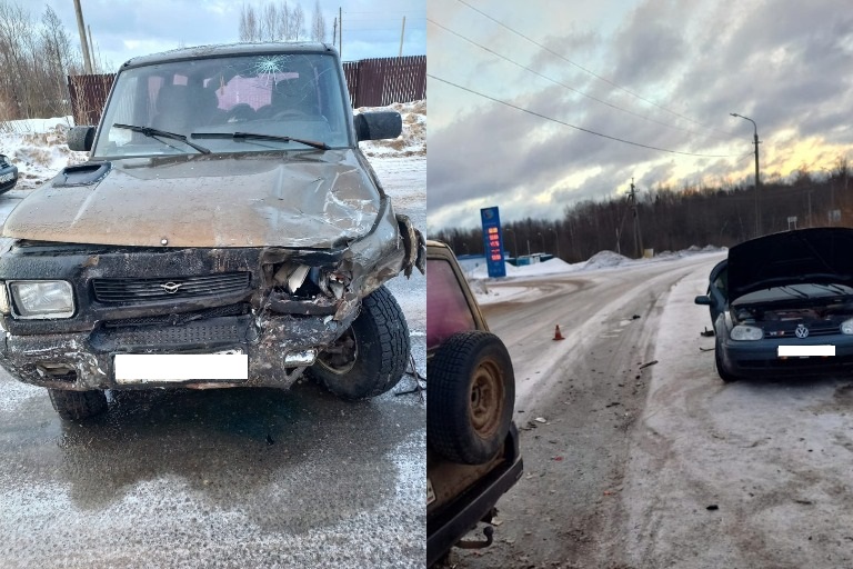 В столкновении «Volkswagen Polo» и «УАЗ» в Тверской области пострадал молодой водитель