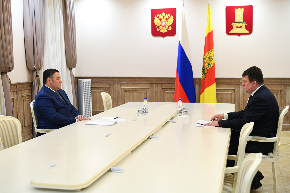 Губернатор провел встречу с главой Максатихинского муниципального округа Тверской области