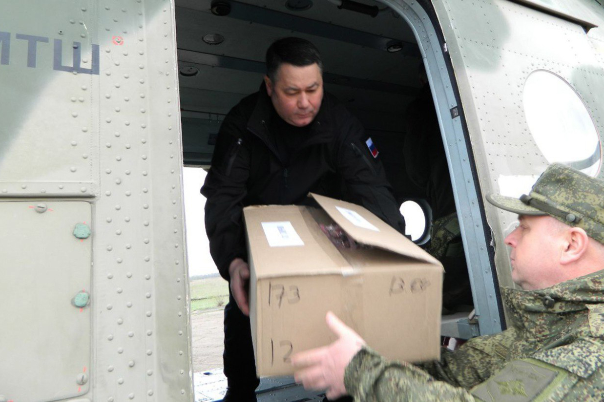 Губернатор Тверской области  Игорь Руденя накануне Пасхи в прифронтовой зоне проведения СВО встретился с военными