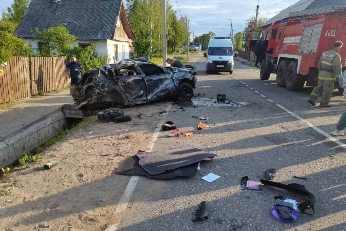 В сети опубликовано видео, снятое за несколько секунд до смертельной аварии в Нелидове