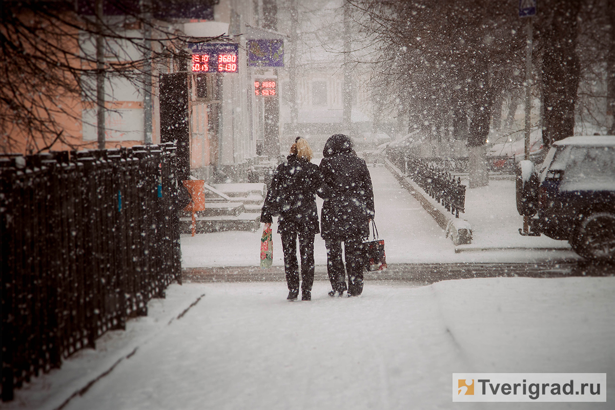 Снег в твери сегодня фото