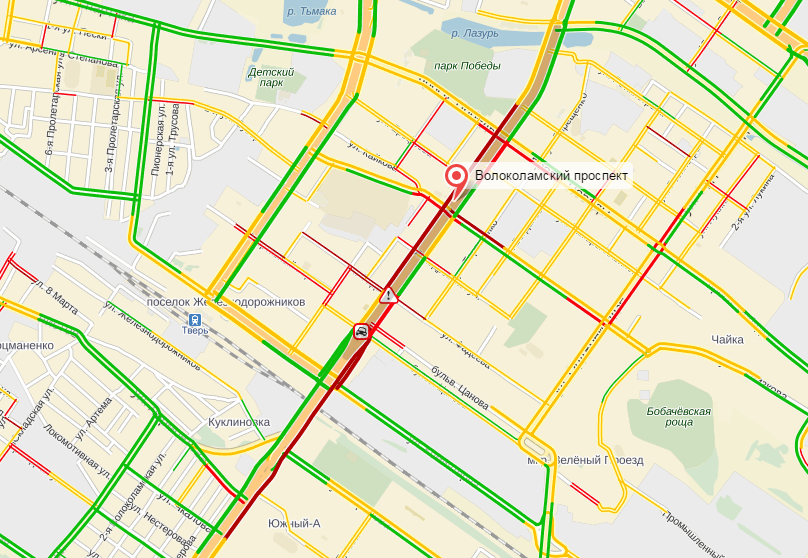Карта твери волоколамский проспект