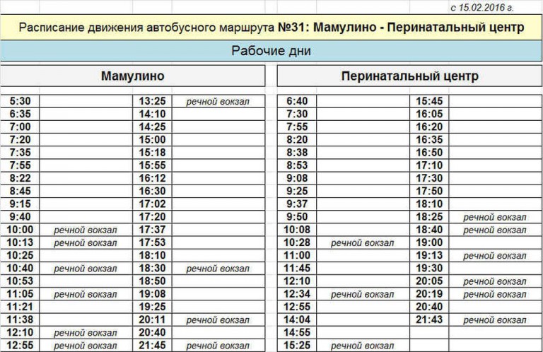 Расписание автобусов по номеру остановки