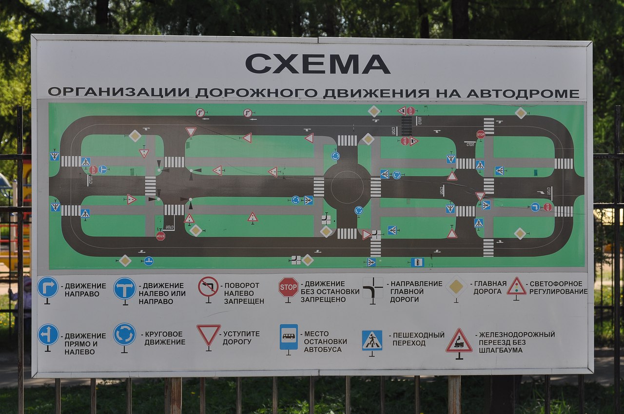 Автогородок для школы схема