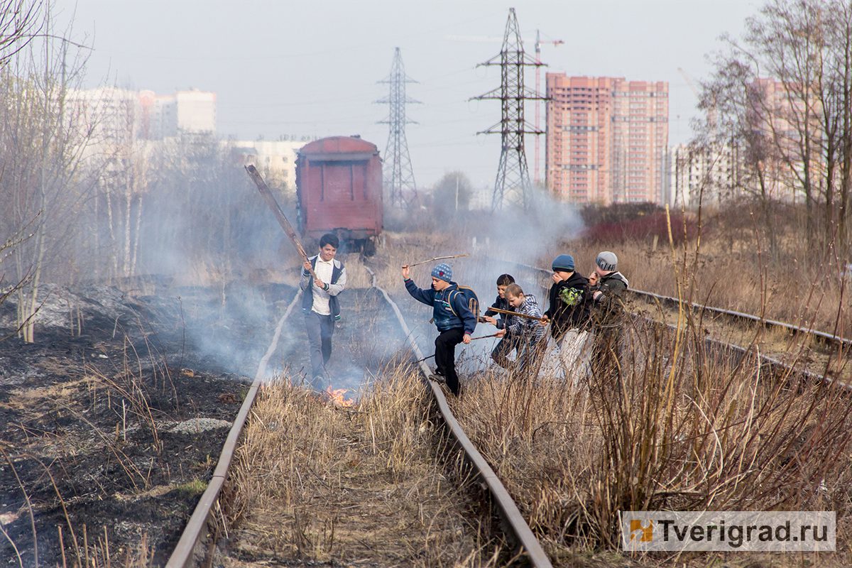 пожар, травяной пал