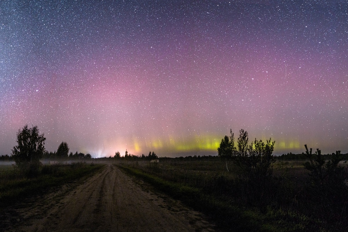 Вчера северное сияние фото