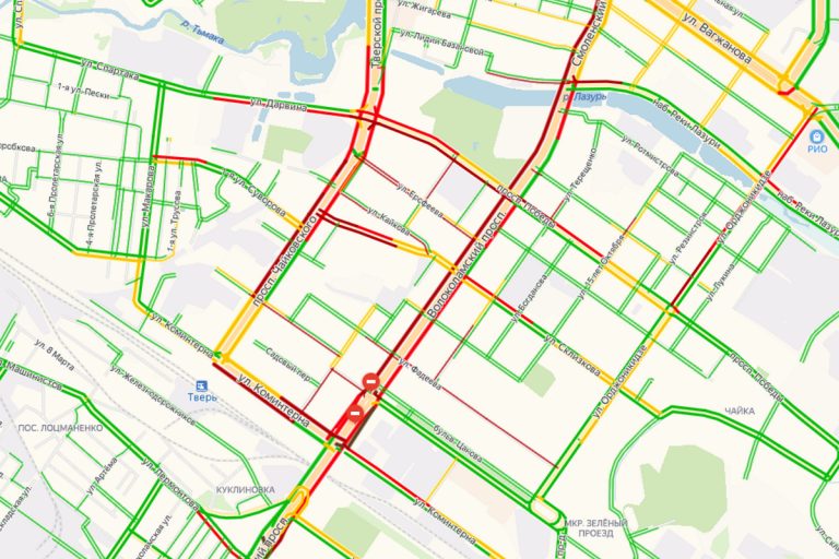 Карта твери октябрьский проспект. Пробки Тверь. Волоколамский проспект 7 Тверь. Волоколамский проспект маршруты автобусов.