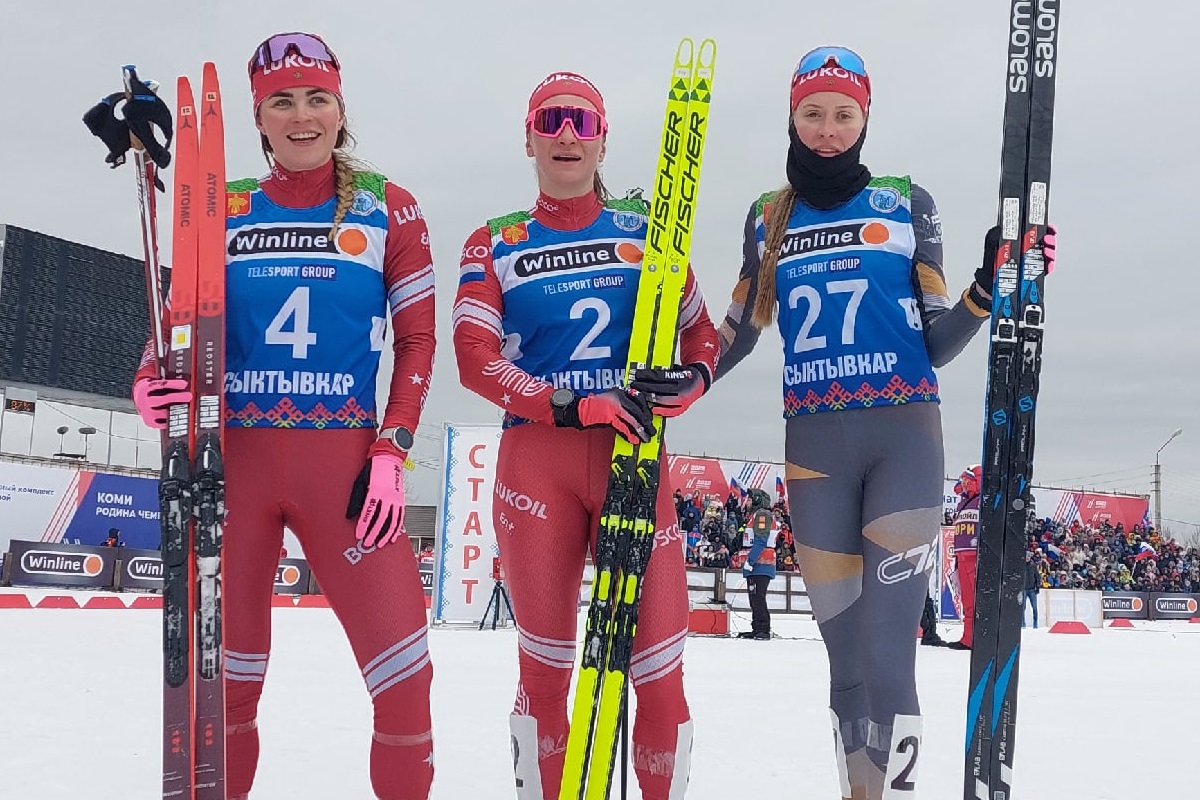 Лыжи женские гонки. Непряева Сыктывкар 2022.