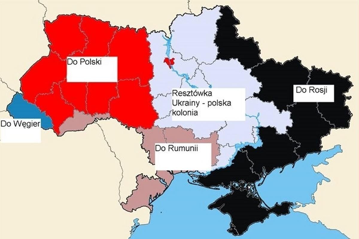 Как поделят украину карта