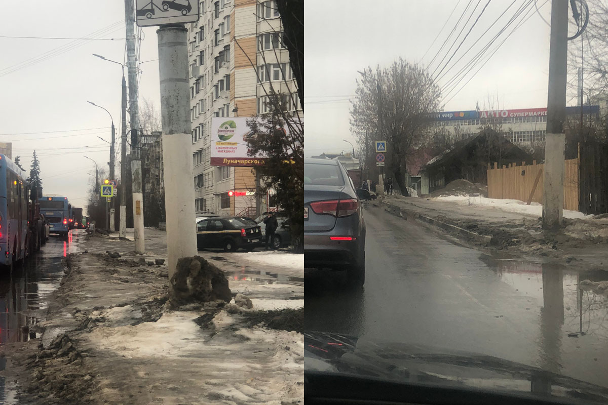 В Твери коммунальщики оперативно отчистили обочины Паши Савельевой от  ледяных навалов | Твериград