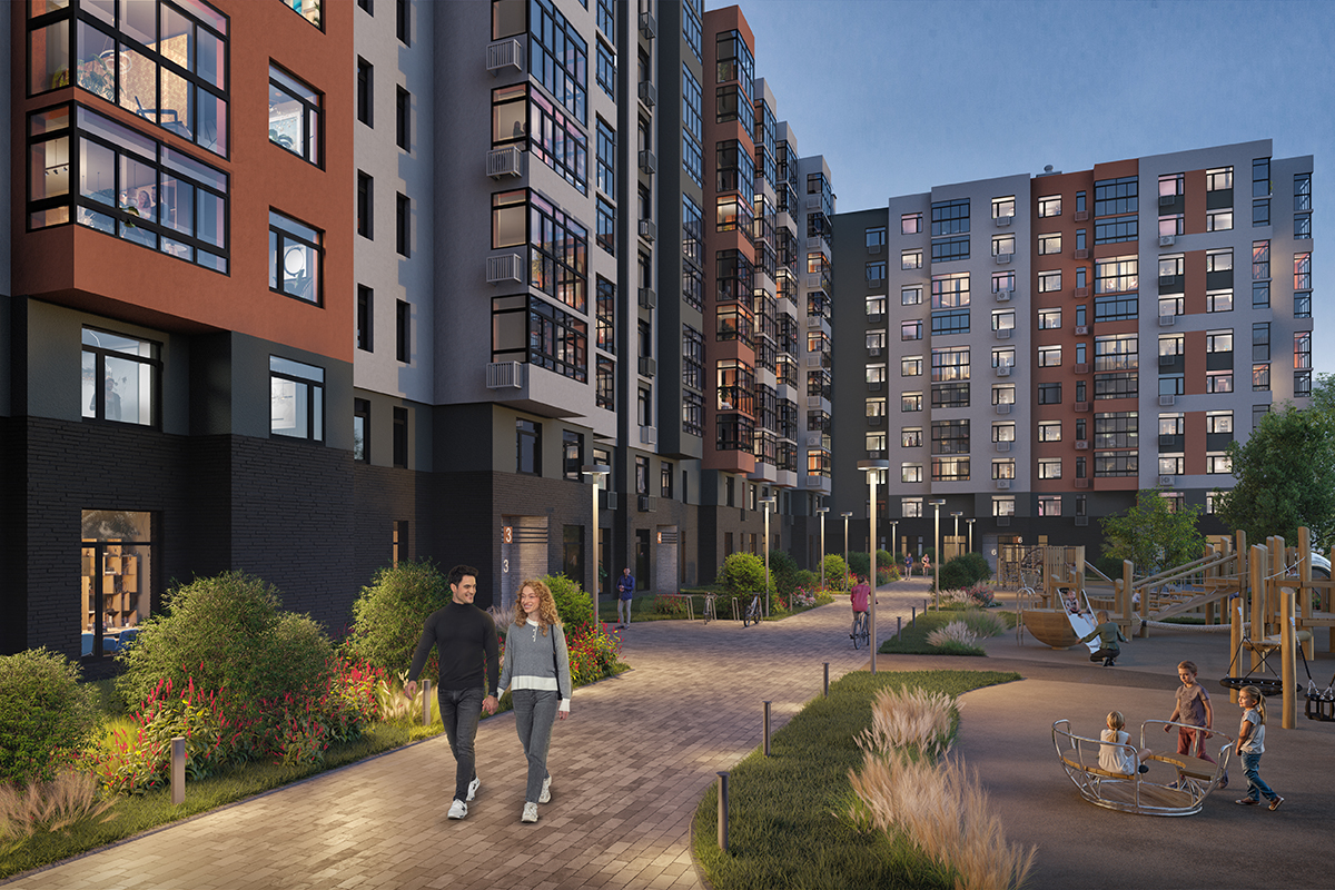 вечерний двор