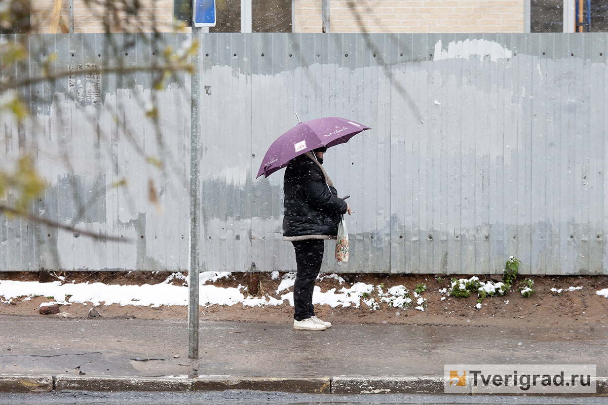 весна снегопад